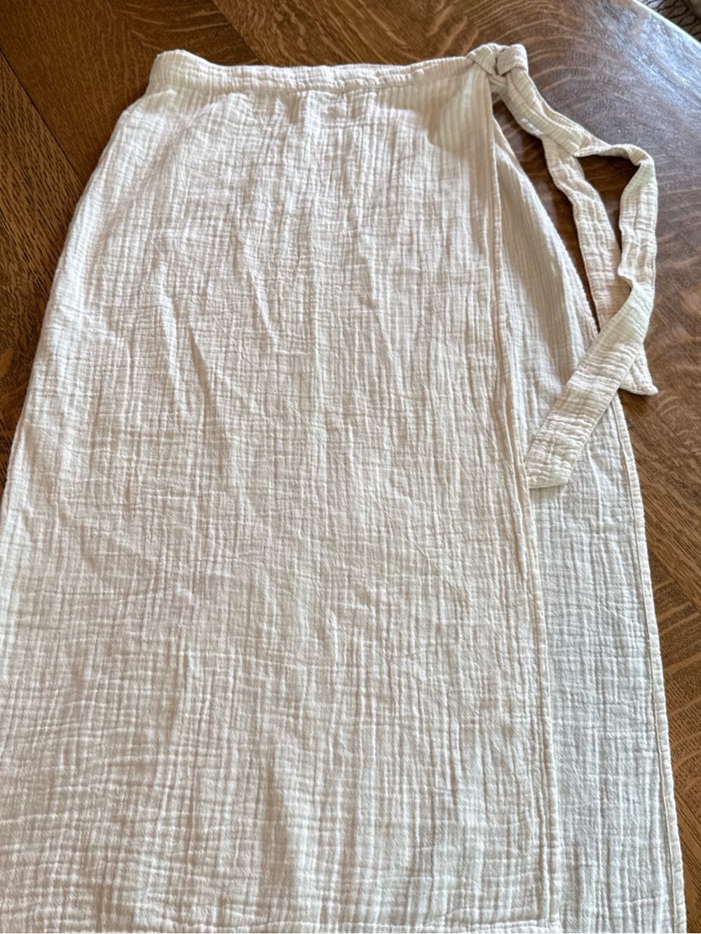 aerie Cream Wrap Maxi Skirt with Side Tie